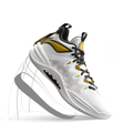 White With Gold Details Outdoor Basketball Shoes
