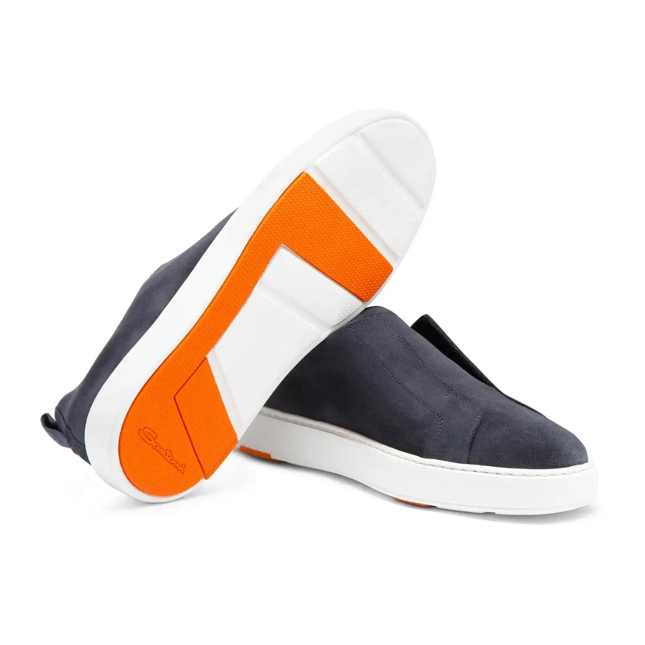 Men's blue suede slip-on sneaker