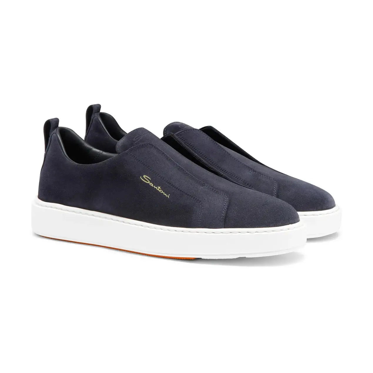 Men's blue suede slip-on sneaker